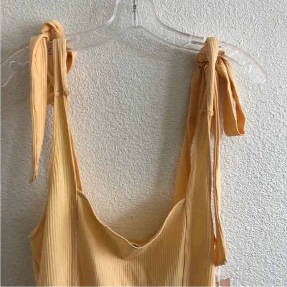 Reformation Liz Mini Dress Lemon Yellow NWT - Picture 5 of 10